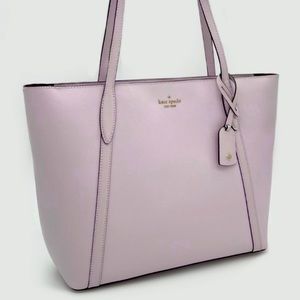 Kate Spade Lavender Leather zipper tote. Like new!